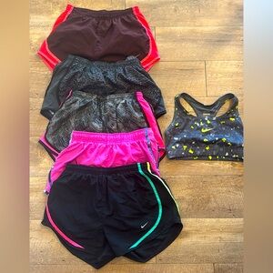 Nike small shorts and bra bundle